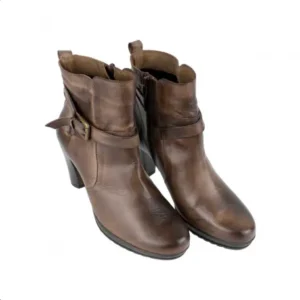 Botines Tacón en Piel con Cremallera - Aback talla 41