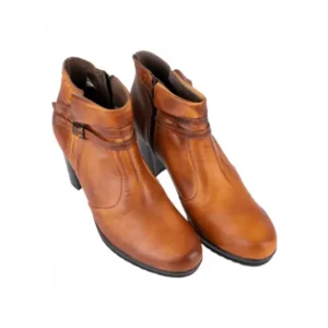 Botines de Tacón Mujer Marrón en piel - Aback Talla 41