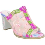 Sandalia Laura Vita piel con transparencias tacón troquelado Ledao 07