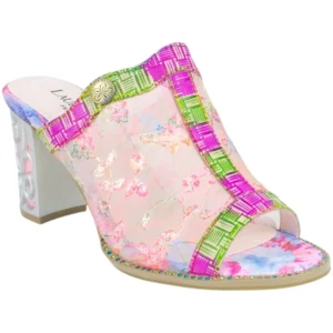 Sandalia Laura Vita piel con transparencias tacón troquelado Ledao 07