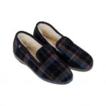 Zapatillas de Hombre Estar por Casa Invierno a Cuadros Azul con Forro Borreguito Javer 106
