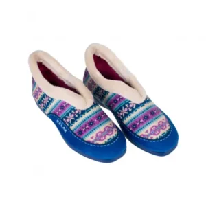 Zapatillas de Casa Bota de Mujer Invierno Azul Estampado Nórdico Alcalde 1600 Talla 37