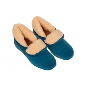 Zapatillas de Casa Bota de Mujer Invierno Azul y Azul Marino Forro de Pelo Alcalde 2500