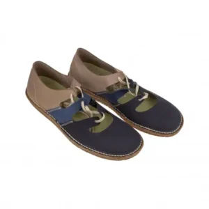 Zapato Plano Mujer Piel Nobuk Combinado Atxa 22021