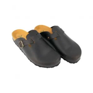 Zuecos Bio de Piel Engrasada para Hombre con Planta de Corcho - Autenti 355