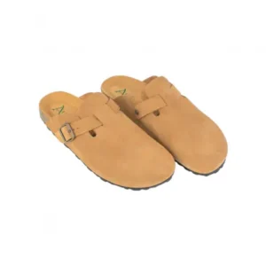 Zuecos de piel serraje para hombre Autenti con piso bio de corcho - Autenti 355