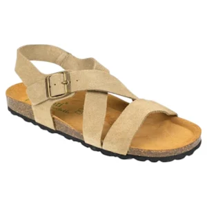 Sandalia Casual Marrón y Verde Cruzada Hebilla con Tira Autenti 7446