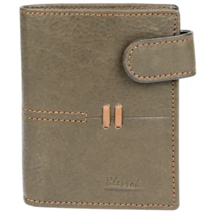 Billetero con monedero piel marrón y cierre Blesrok 509