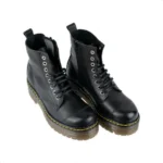 BOTAS MILITARES MUJER En Piel con CREMALLERA EXTRAíBLE y PLATAFORMA - BRANS 13186 K-PRF