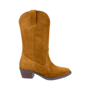 botas cowboy mujer Camel en Serraje Repujado - Brans 13238VALEN Talla 37