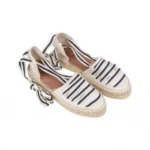 Alpargatas Planas Mujer con Cintas Marineras en color beige - Carmen García 205D30