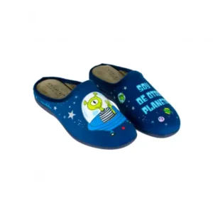 Zapatillas de Casa para Hombre Abiertas de Invierno con Estampado Ovni Cuque 513