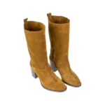 Bota Campera Mujer Marron Serraje Media caña con Tacon Dakota Boots DKT 12 CA