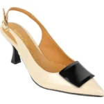 Salón destalonado tacón midi krocante metal Daniela Vega 2619