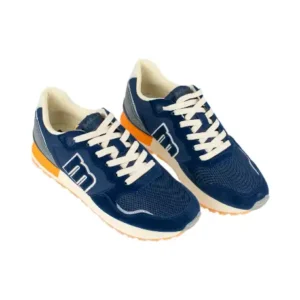 Deportivo Mustang Hombre Casual Plantilla Foam Azul Marino Blanco y Gris 84427