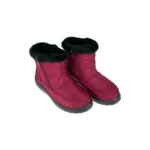 Botines Mujer Invierno Granate y Negro Forro Pelo Flexpies BA1