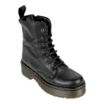 Bota militar negro mujer plataforma piel Jarpex 550JPX/225