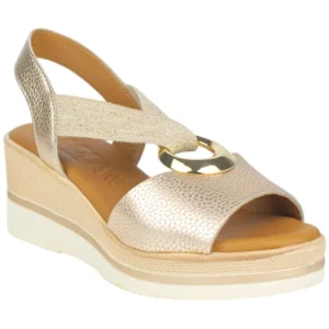 Sandalia cuña media piel plantilla gel - Kaola 1612