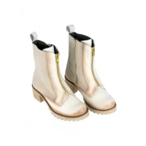 Botines Mujer Piel Serraje Impermeable Cremallera Frontal KMN F-3001