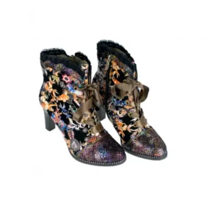 Botines Laura Vita en Piel Multi Estampado con Tacón ALCBANEO 133