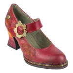 Zapatos Laura Vita rojos en piel  - ELEAO 01