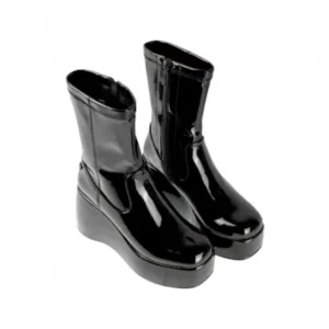 Botines Mujer Cuña Alta Plataforma Charol Mustang 51951