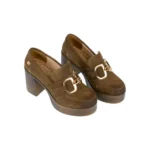 Zapato Tacon Ancho y Plataforma con Estribo Mustang 54031