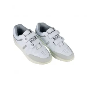 Deportivo Paredes Retro Hombre Piel Blanco Negro Velcro 101