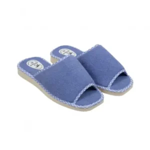 Zapatilla Casa Mujer Verano Abierta Toalla  Azul/Rosa 3007
