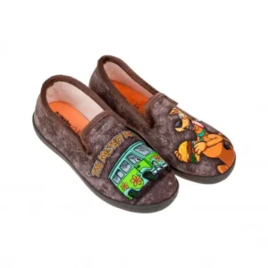 Zapatillas de Andar por Casa Hombre Invierno Cerradas Marrón Estampado Scooby Plumaflex 12228 Talla 41