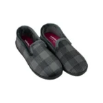 Zapatilla de hombre de estar por casa Invierno Cerrada Azul Gris y Marrón de Pana Plumaflex 12269 Talla 46