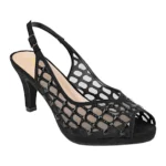 Sandalia con Tacón y Transparencias Brillos Prestigio C-402