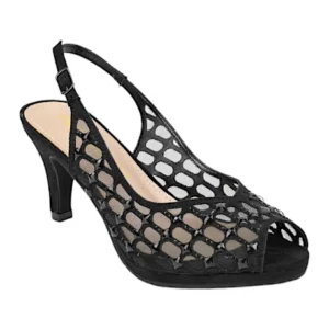 Sandalia con Tacón y Transparencias Brillos Prestigio C-402