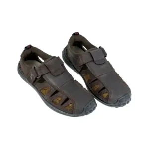 sandalia de hombre cerrada en piel de color Marrón - Vicmart 268-15