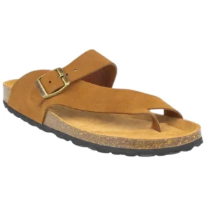 Sandalias Bio de Piel Serraje para Hombre Estilo Dedo - Autenti 4248