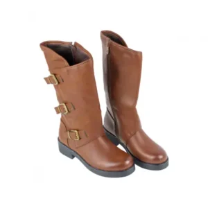 botas moteras altas mujer con Hebillas y creamallera - Super Mode 4510
