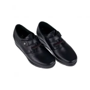 Zapatos de cuña en piel negra para mujer - Valerias 8532 Talla 36