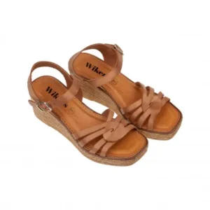 Sandalias Cuña Gel Piel Wikers D36414