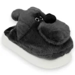 Pantufla Mujer Invierno Abierta Oso Negro D2413btdbzg