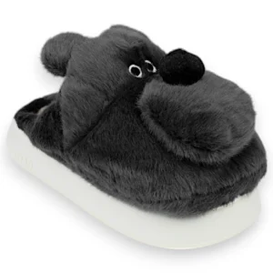 Pantufla Mujer Invierno Abierta Oso Negro D2413btdbzg