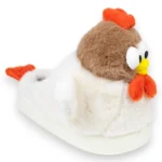 Pantufla Mujer Invierno Abierta Divertida Gallina D2428btmj