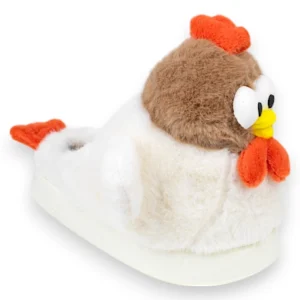 Pantufla Mujer Invierno Abierta Divertida Gallina D2428btmj