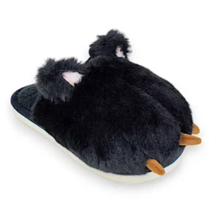 Pantufla Mujer Invierno Abierta Gato D005ltmz