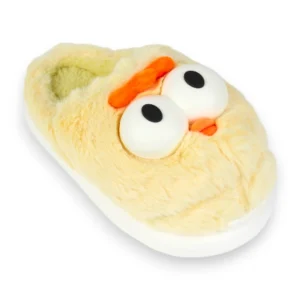 Pantufla Mujer Invierno Cerrada Pollo Amarillo