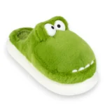 Pantufla Mujer Invierno Cerrada Dinosaurio D006btltey Verde