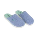 Zapatilla Casa Mujer Abierta Rizo Verano Plumaflex 80009 Azul