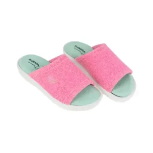 Zapatilla Casa Mujer Abierta Rizo Verano Plumaflex 80010 Rosa