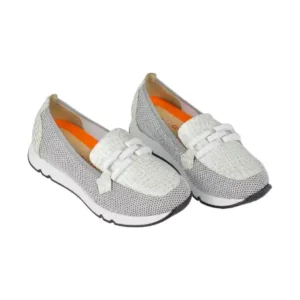 Zapato Doctor Cutillas  tipo Mocasín Mujer Verano Blanco y Camel Estribo Plantilla Extraible 82555