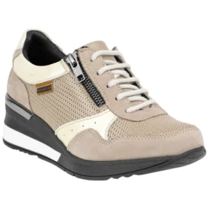 Zapatos Casual de Piel para Mujer con Ancho Especial y Cuña Media - Baerchi 40601