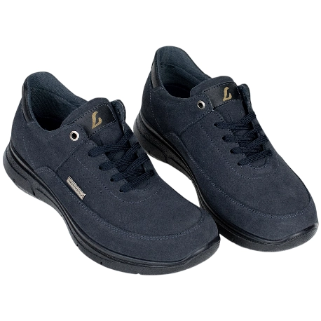 Zapato Piel Nobuck Azul Marino Cordones Waterproof Luisetti 36102NO-W - Imagen 3